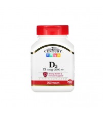 Витамин D3 21st Century Vitamin D3 1000 IU 300tabs